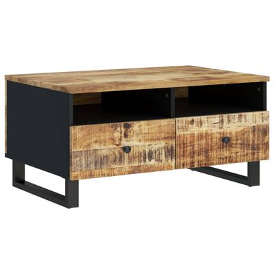 vidaXL Couchtisch 80x54x40 cm Massivholz Mango & Holzwerkstoff