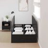 vidaXL Aufbewahrungsbettgestell Schwarz Eichen-Optik 70 x 190 cm