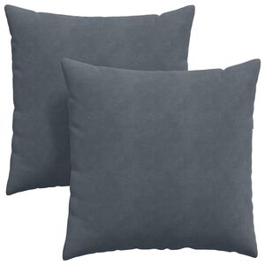 vidaXL Sofakissen 2 St&uuml;ck Dunkelgrau 80 x 80 cm Cordstoff