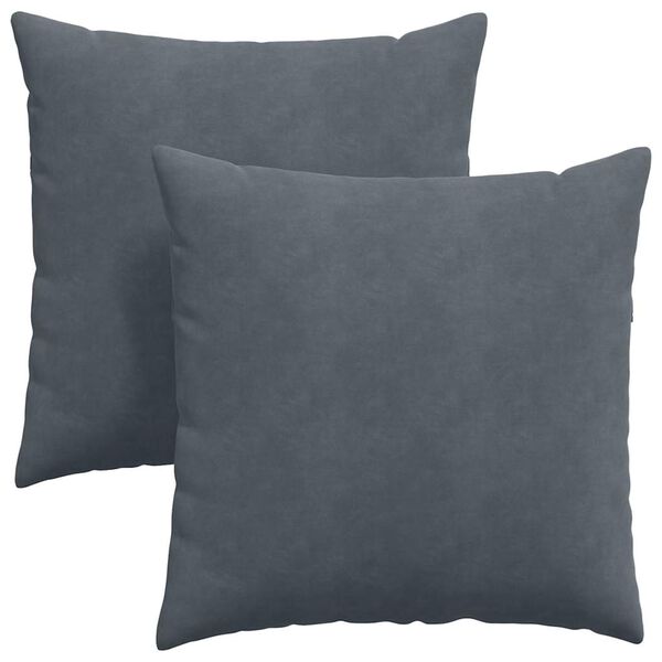 vidaXL Sofakissen 2 St&uuml;ck Dunkelgrau 80 x 80 cm Cordstoff
