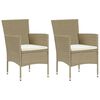 vidaXL 3-tlg. Garten-Essgruppe Beige