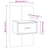 vidaXL Wand-Nachttisch Braun Eichen-Optik