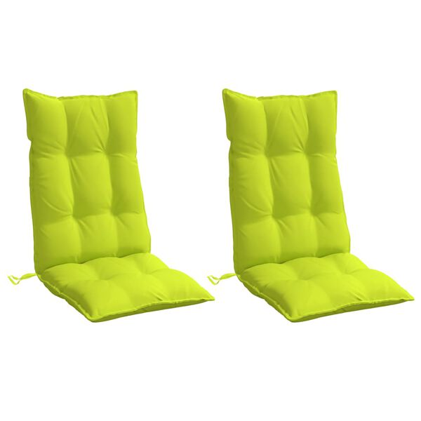 vidaXL Hochlehner-Auflagen 2 Stk. Knallgr&uuml;n Oxford-Gewebe