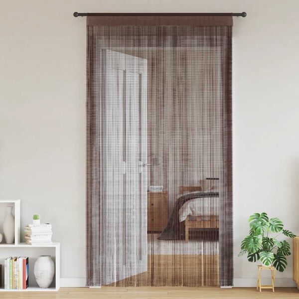 vidaXL Fadenvorh&auml;nge 2 Stk. 140 x 250 cm Braun
