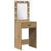 vidaXL Schminktisch 3 pcs Braun 40 x 41 x 135 cm Holzwerkstoff