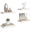 vidaXL Schweberegale 4 Stk. Eichen-Optik und Wei&szlig; 50x23x3,8 cm MDF