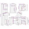 vidaXL Badezimmerm&ouml;bel-Set mit Schubladen 5 pcs Braun Holzwerkstoff