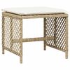 vidaXL 13-tlg. Garten-Essgruppe mit Kissen Beige Poly Rattan