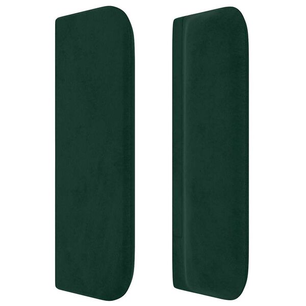 vidaXL Kopfteil mit Ohren Dunkelgr&uuml;n 203x16x78/88 cm Samt