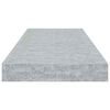vidaXL Schweberegale 4 Stk. Betongrau 60x23,5x3,8 cm MDF