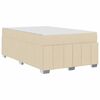 vidaXL Bettrahmen mit Matratze Creme 120 x 200 cm Stoff