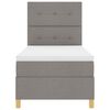 vidaXL LED Boxspringbett mit Matratze Taupe 90 x 190 cm Stoff