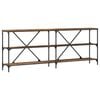 vidaXL Konsolentisch mit Regal Altholz 200 x 30 x 75 cm Holzwerkstoff