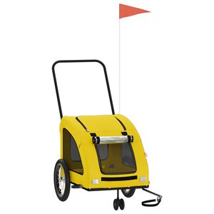 vidaXL Fahrradanh&auml;nger Gelb Oxford-Gewebe und Eisen