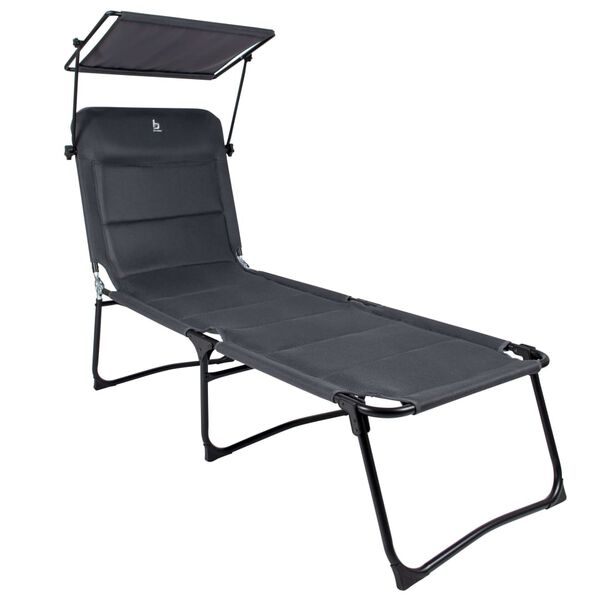 Bo-Camp Sonnenliege mit Dach Air Grau