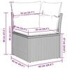 vidaXL 6-tlg. Garten-Sofagarnitur mit Kissen Grau Poly Rattan