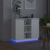 vidaXL LED-Sideboard mit Regal Weiß 90 x 32 x 75 cm Holzwerkstoff