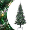 vidaXL K&uuml;nstlicher vorbeleuchteter Weihnachtsbaum Gr&uuml;n 210 cm