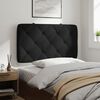 vidaXL Kopfteil-Kissen Schwarz 80 cm Samt