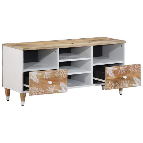 vidaXL TV-Schrank 100x33,5x46 cm Massivholz Mango