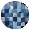 vidaXL Pouf Rund 100x20 cm Denim Patchwork