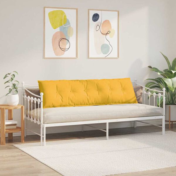 vidaXL R&uuml;ckenkissen Helles Gelb 180 x 50 cm Cordstoff