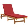 vidaXL Sonnenliege mit Kissen Braun 63 x 199 x 85cm Massivholz Akazie