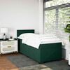 vidaXL Boxspringbett mit Matratze Dunkelgr&uuml;n 80x200 cm Samt