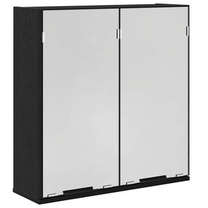 vidaXL Spiegelschrank Schwarz Eichen-Optik 64 x 20 x 67 cm