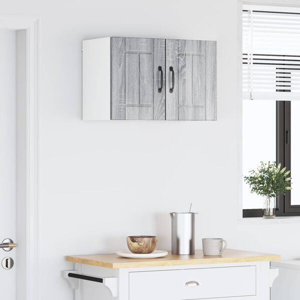 vidaXL K&uuml;chenschrank Lucca 2 pcs Graues Sonoma 30 x 31 x 40 cm