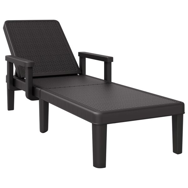 vidaXL 4-fach Verstellbare Sonnenliege 155,5x57x28 cm Polypropylen