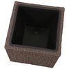 vidaXL Garten-Hochbeet 3-tlg. Poly Rattan Braun