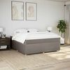 vidaXL Boxspringbett mit Matratze Taupe 180x200 cm Stoff