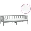 vidaXL Tagesbett mit Matratze 90x200 cm Grau Kiefer Massivholz