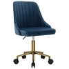 vidaXL Esszimmerst&uuml;hle 6 Stk. Drehbar Blau Samt