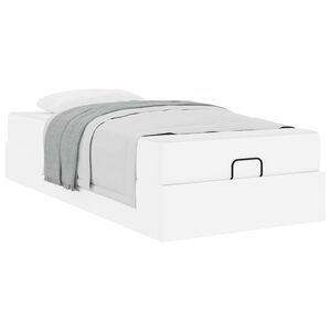 vidaXL Bettgestell mit Matratze mit Matratze 2 pcs Wei&szlig; PVC