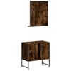 vidaXL 2-tlg. Badm&ouml;bel-Set R&auml;uchereiche Holzwerkstoff
