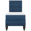 vidaXL Boxspringbett mit Matratze mit Kopfteil Blau 80 x 200 cm Stoff