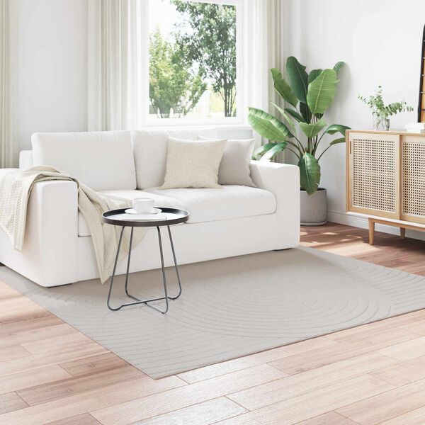 vidaXL Bereichsteppiche Quadratisch HUARTE Creme 120 x 120 cm