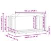 vidaXL Brennholzregal mit Regenschutz 200,5x100,5x110,5 cm