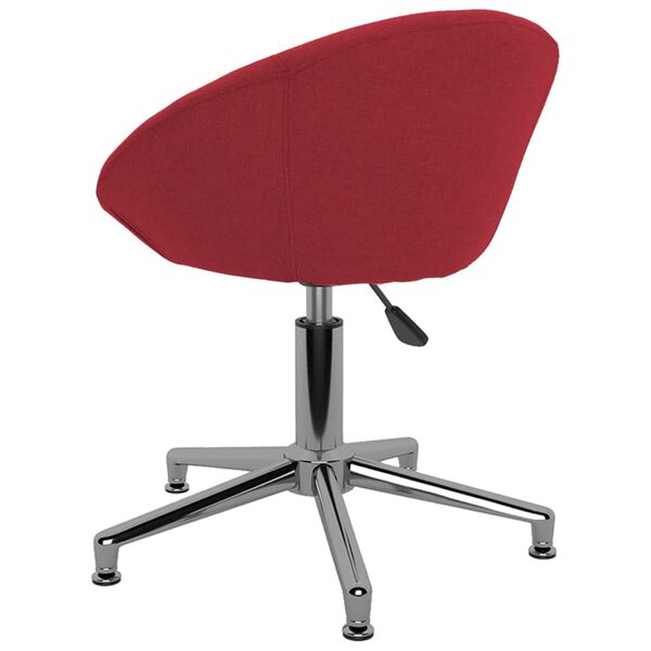 vidaXL B&uuml;rostuhl Drehbar Weinrot Stoff