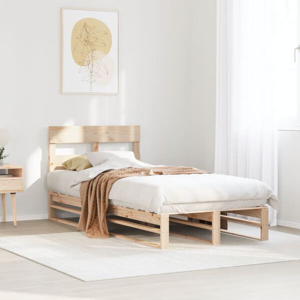 vidaXL Massivholzbett ohne Matratze 90x200 Kiefernholz
