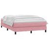 vidaXL Boxspringbett mit Matratze Rosa 140x210 cm Samt