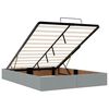 vidaXL Ottoman-Bett mit Matratze & LEDs Hellgrau 140x200 cm Stoff