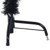 vidaXL K&uuml;nstlicher Halb-Weihnachtsbaum mit St&auml;nder Schwarz 120 cm PVC