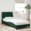 vidaXL Bett mit Matratze Dunkelgr&uuml;n 80x200 cm Samt