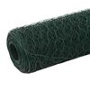 vidaXL Drahtzaun Stahl mit PVC-Beschichtung 25x1,5 m Gr&uuml;n
