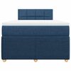 vidaXL Boxspringbett mit Matratze Blau 120x200 cm Stoff