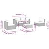 vidaXL 5-tlg. Garten-Lounge-Set mit Kissen Poly Rattan Schwarz