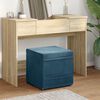 vidaXL Hocker Blau 41 x 41 x 40 cm Samt und Engineering Holz